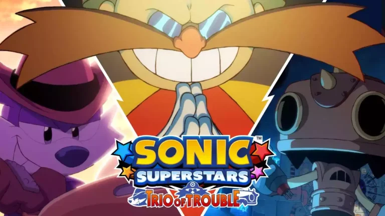 Sonic Superstars curto animado trio of trouble