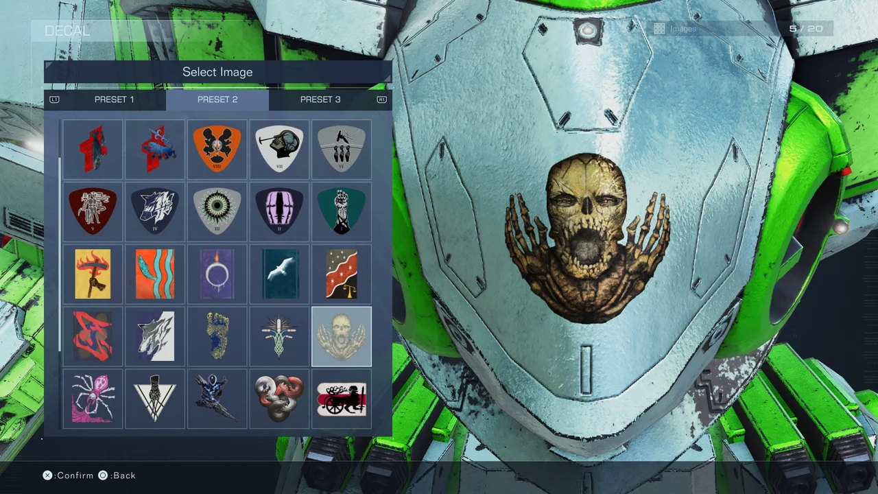 Armored Core 6 decals emblems