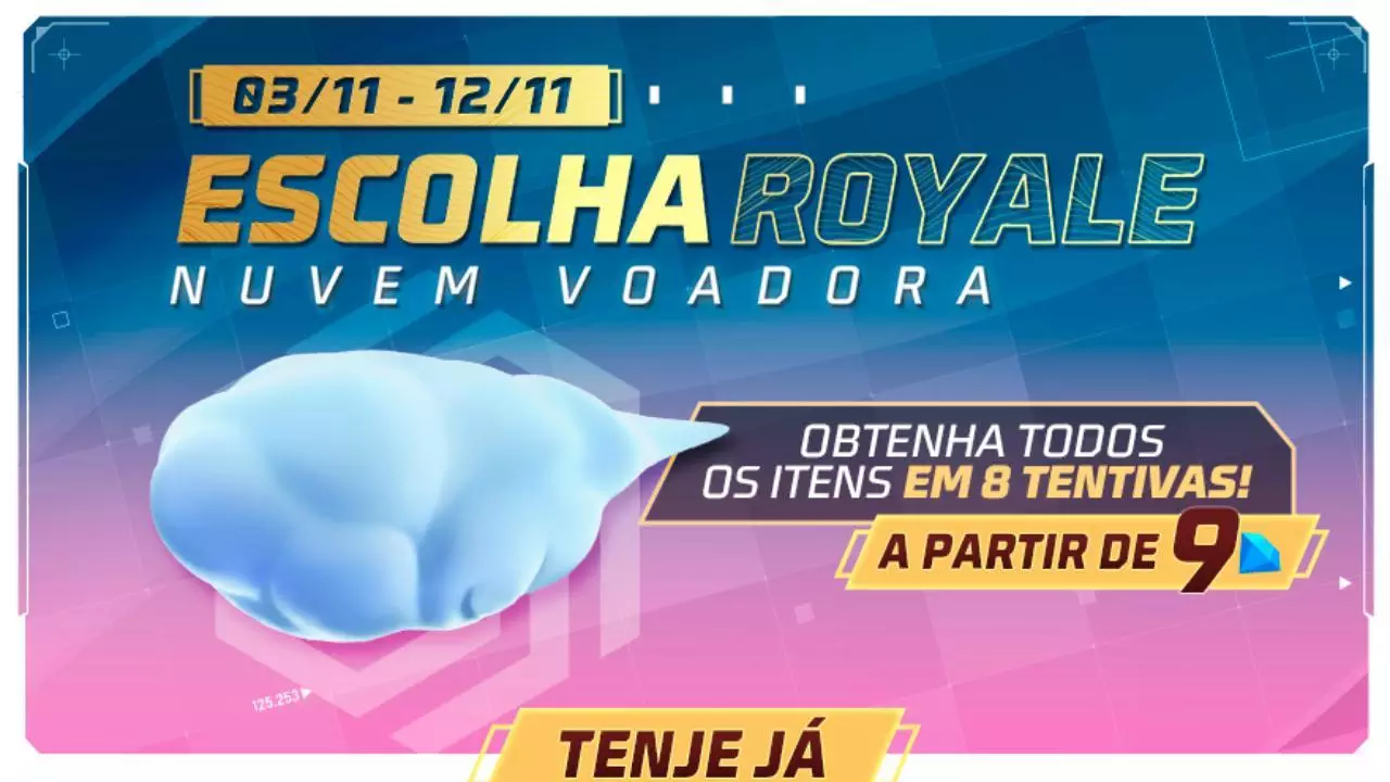 Escolha Royale Free Fire Nuvem Voadora