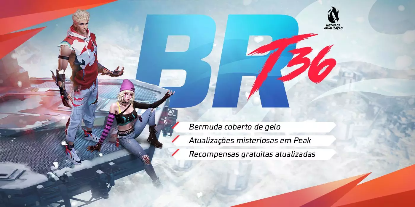 Free Fire Atualização OB42 Mudanças no mapa de Bermuda neve