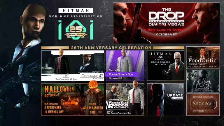 HITMAN World of Assassination eventos celebração 25º aniversário