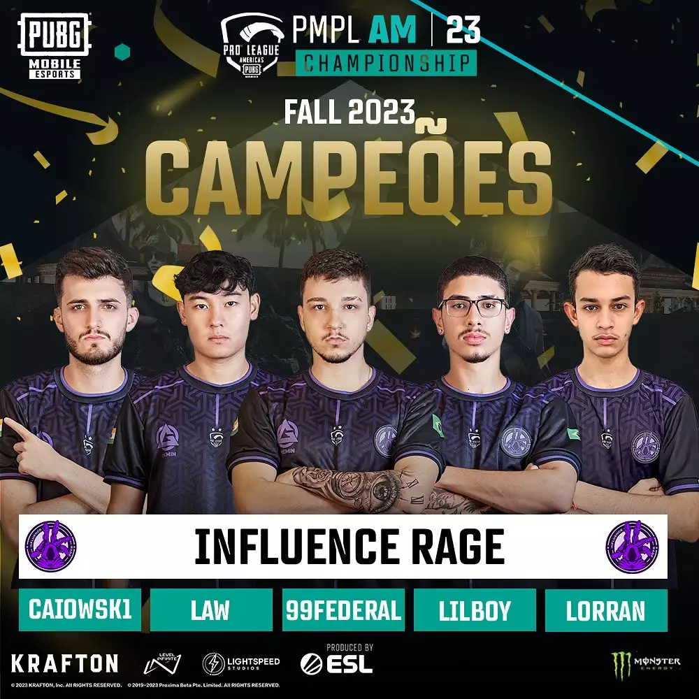 Influence Rage Conquista o Tricampeonato na PMPL Américas Fall 2023