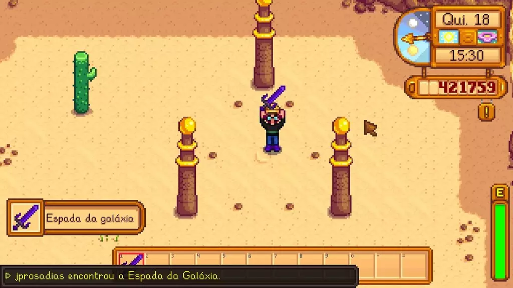 Stardew Valley Como recuperar uma espada perdida