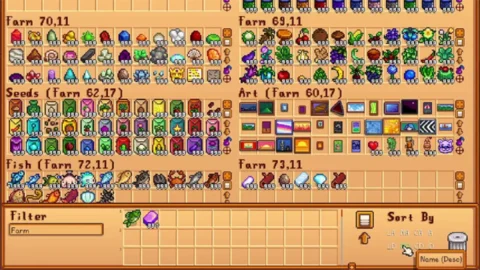 Stardew Valley ID dos itens