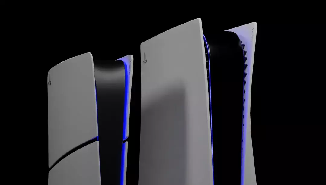 ps5 x ps5 slim imagens comparação tamanho modelos
