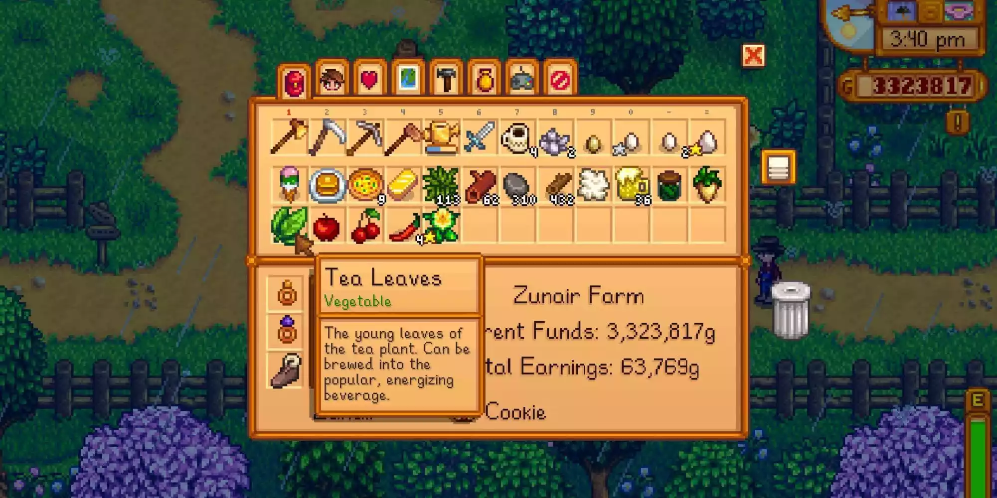 Como pegar as Folhas de Chá em Stardew Valley