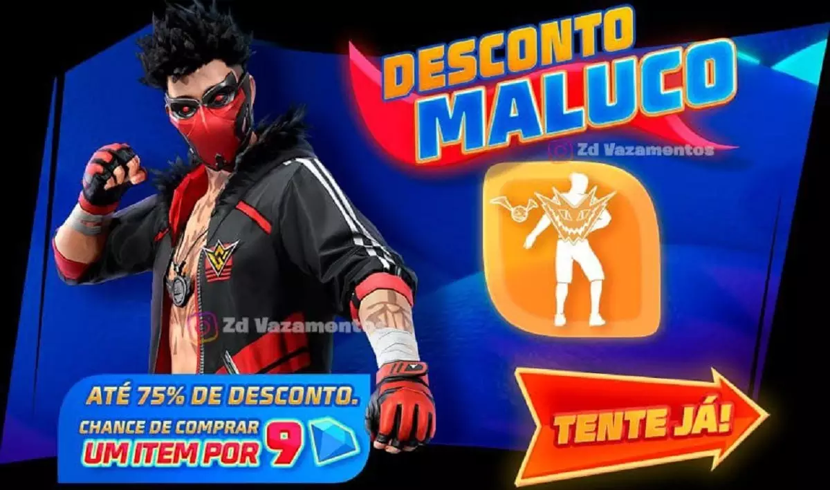 Desconto Maluco Free Fire Ganhe o Conjunto Imponência de Campeão