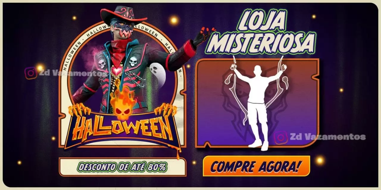 Loja Misteriosa Free Fire Conjunto Amuleto Trascendental Halloween