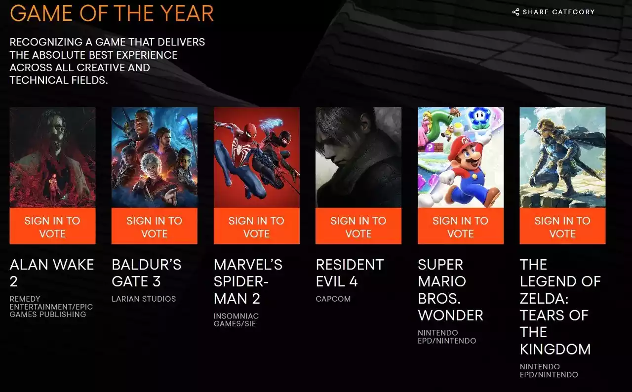 Melhores Jogos do Ano 2023 The Game Awards Indicados