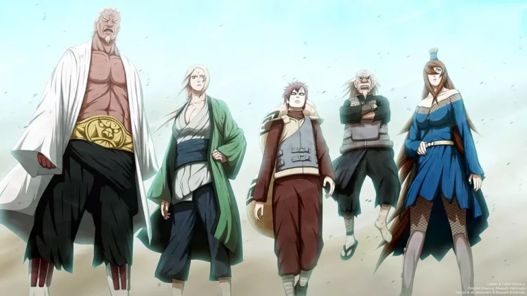 Naruto Os Cinco Kages, do mais fraco ao mais forte