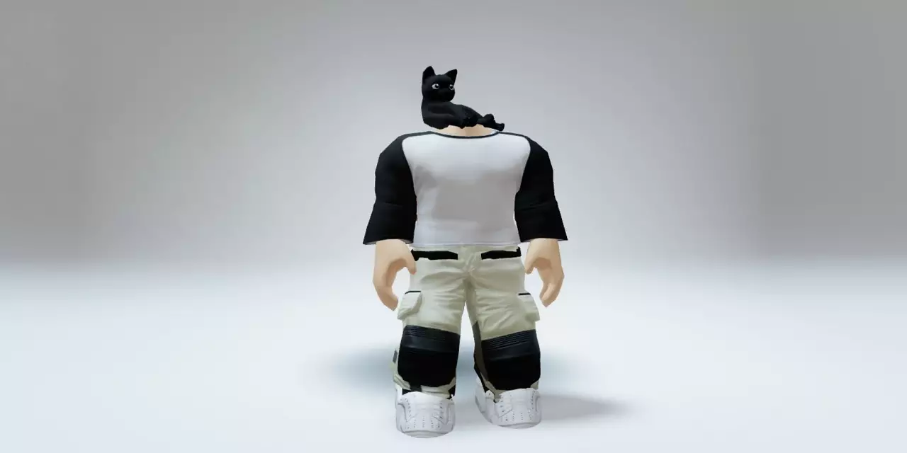 Roblox Gato Cinzento Preto