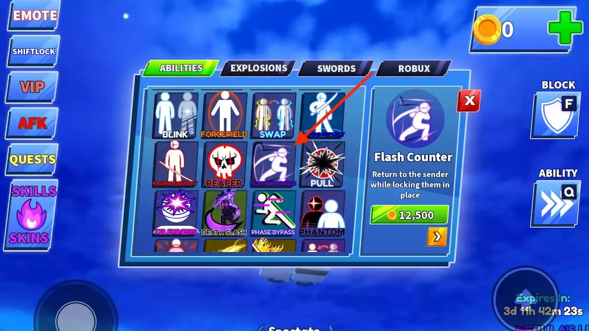 Blade Ball Como usar o Flash Counter