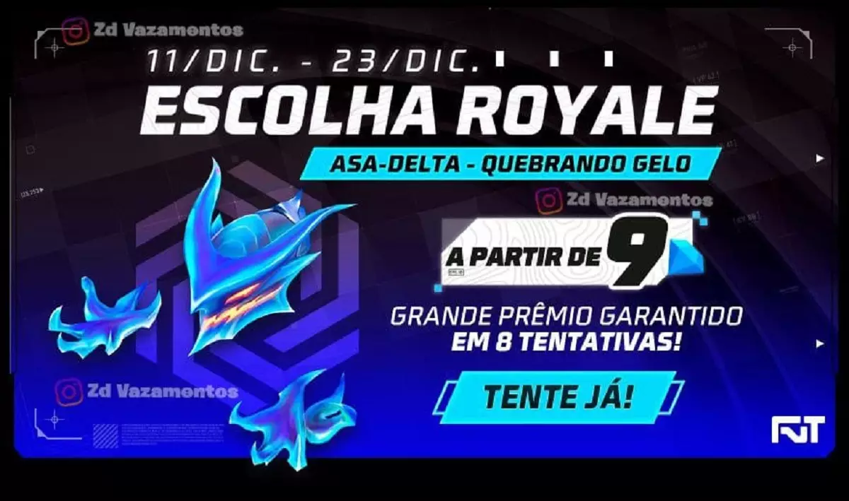 Escolha Royale Free Fire Asa Delta Quebrando Gelo