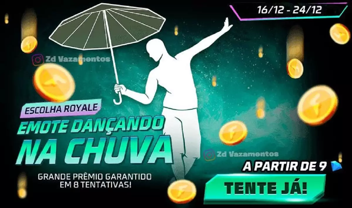 Novo Escolha Royale do Free Fire traz o emote Fantasma Flutuando