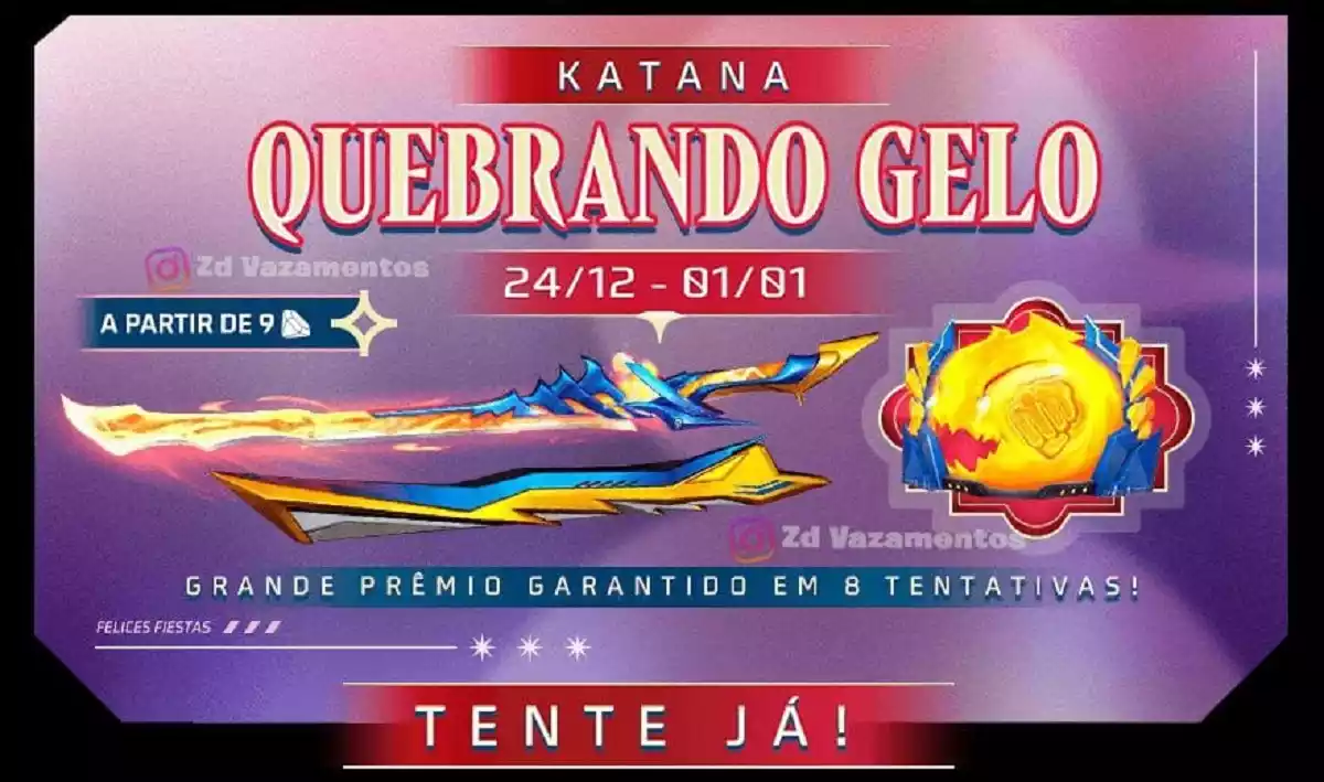 Escolha Royale Free Fire Katana Quebrando Gelo