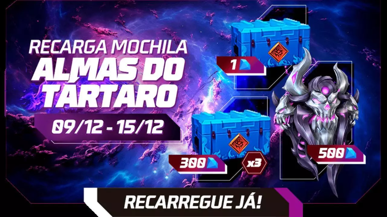 PRÓXIMO EVENTO DE RECARGA FREE FIRE, CONFIRA! 