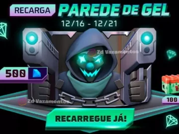 Espaço invisível Free Fire pequeno médio grande - Para NICK do