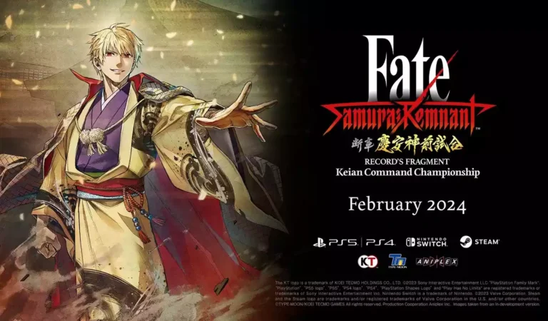 DLC de Fate/Samurai Remnant, “Record’s Fragment: Keian Command Championship”, será lançado em fevereiro de 2024