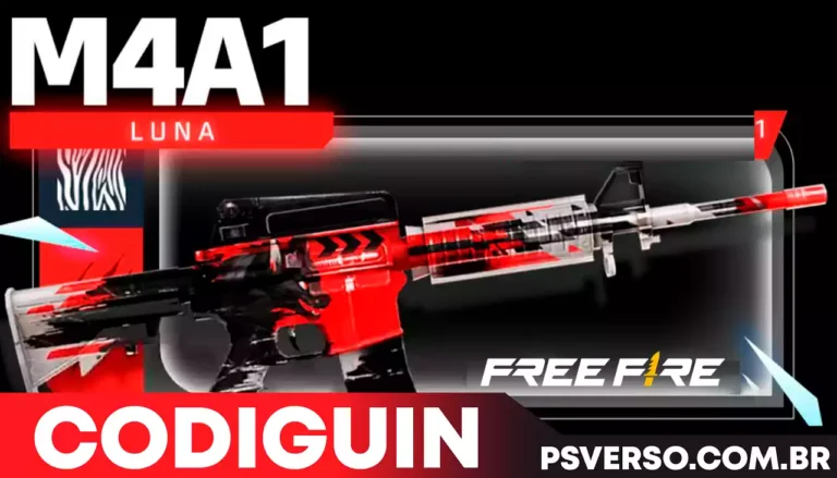 CODIGUIN FF Código Free Fire da skin M4A1 Luna Resgate no Rewards