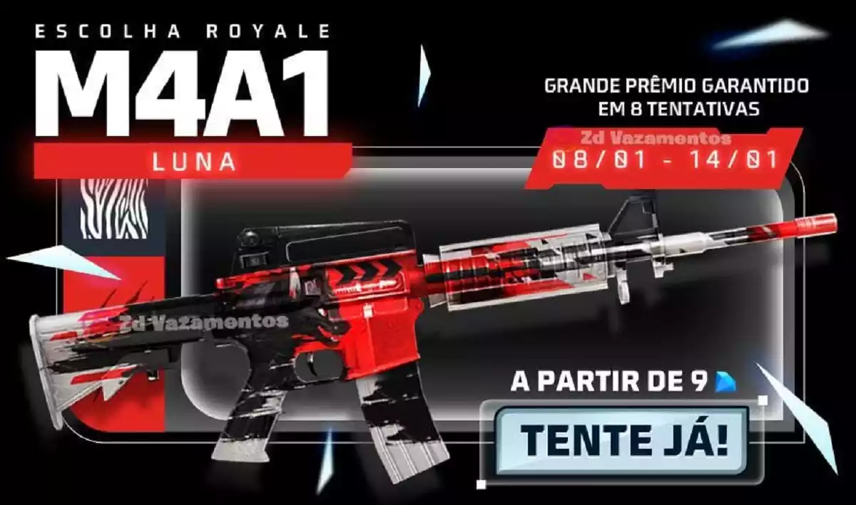 Escolha Royale Free Fire M4A1 Luna