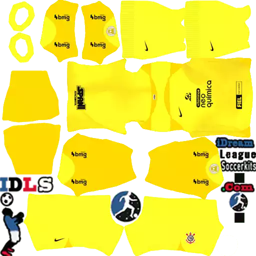 Kits do Corinthians para Dream League Soccer 2024 Goleiro Uniforme Reserva