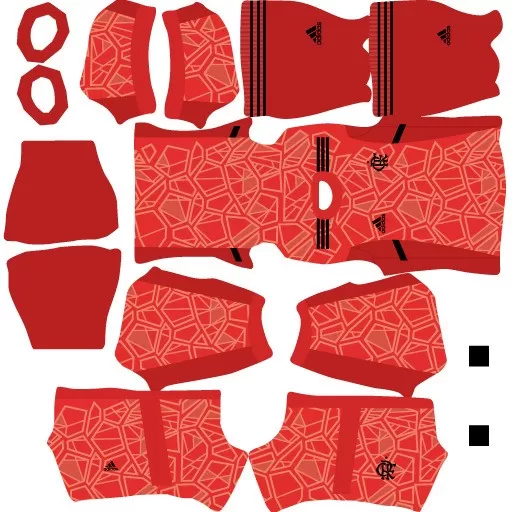 Kits do Flamengo para Dream League Soccer 2024 Goleiro Segundo Uniforme