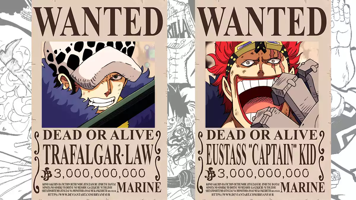 Recompensa One Piece Trafalgar Law Captain Kid