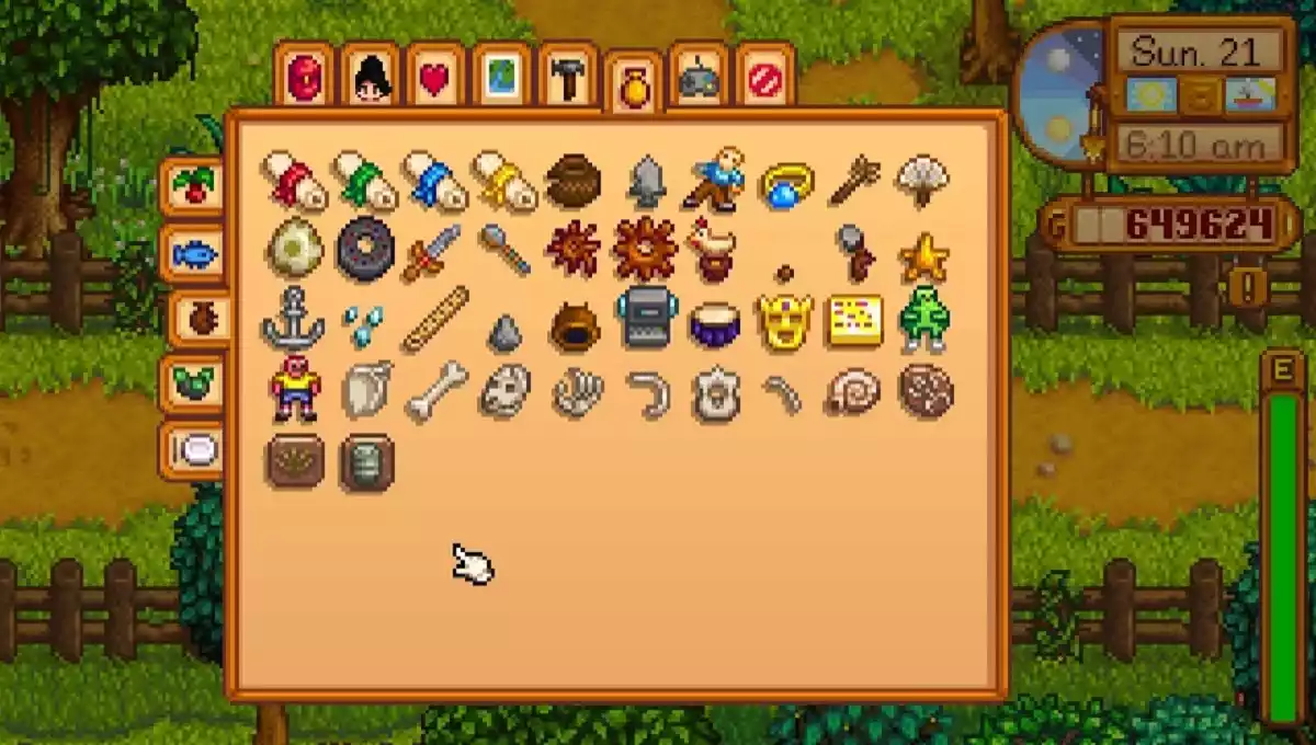 Stardew Valley Todos os locais de artefatos