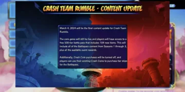Crash Team Rumble anuncia que suporte de conteúdo termina em março; Battle Pass será gratuito