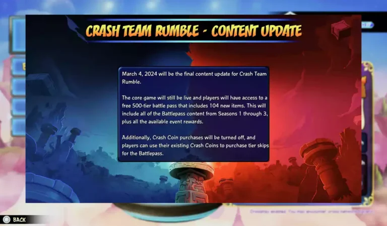 Crash Team Rumble anuncia que suporte de conteúdo termina em março; Battle Pass será gratuito