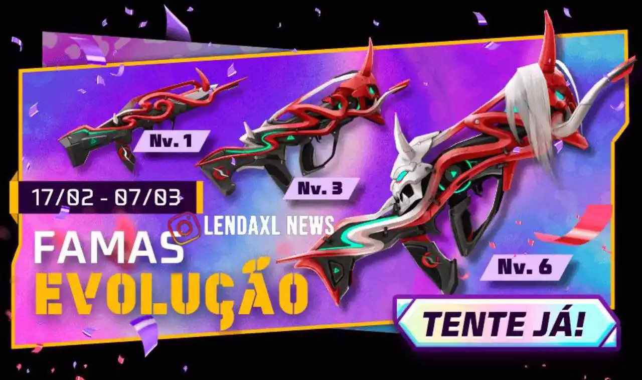 Escolha Royale Free Fire Famas Sorriso Maroto