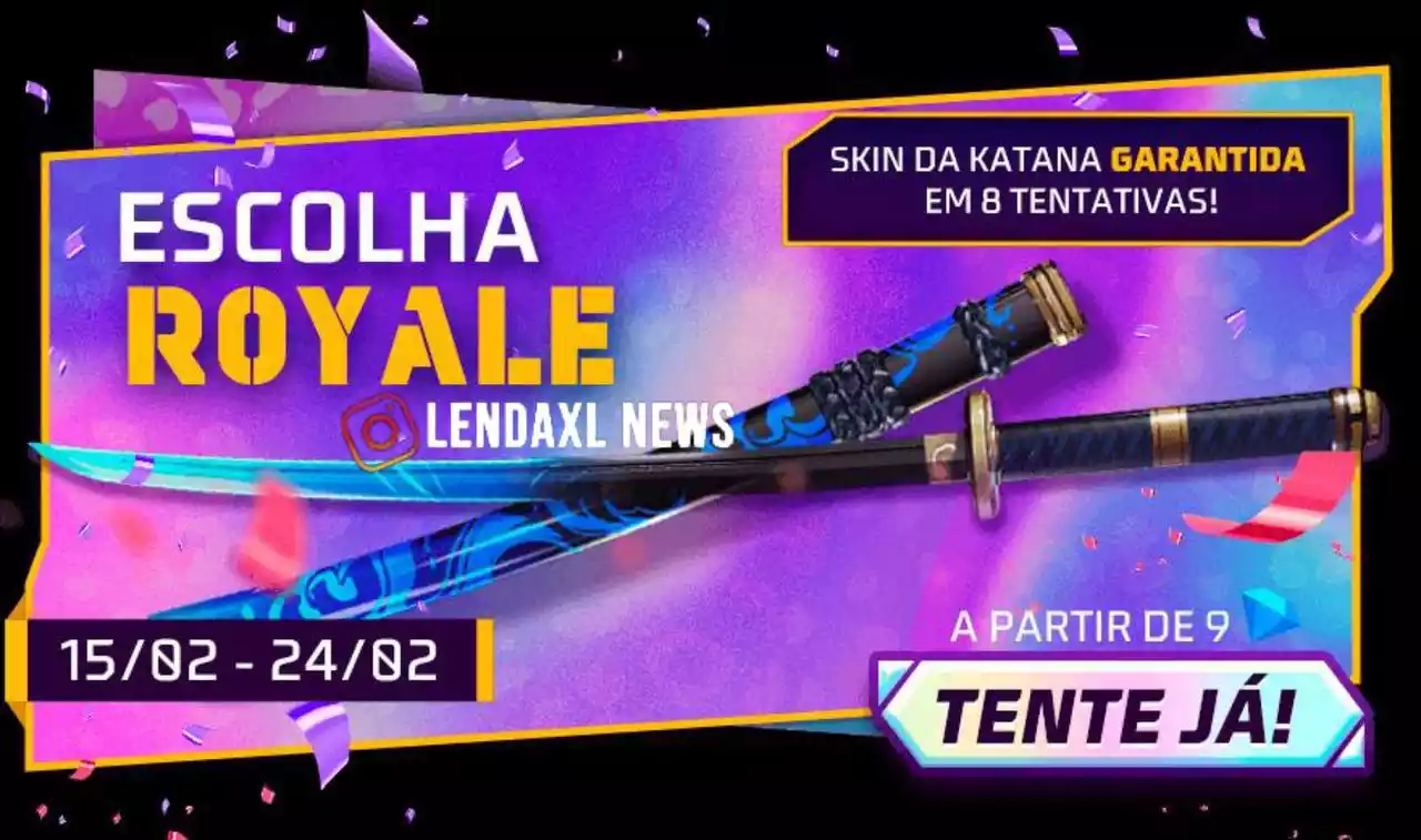Escolha Royale Free Fire Katana Subaquática