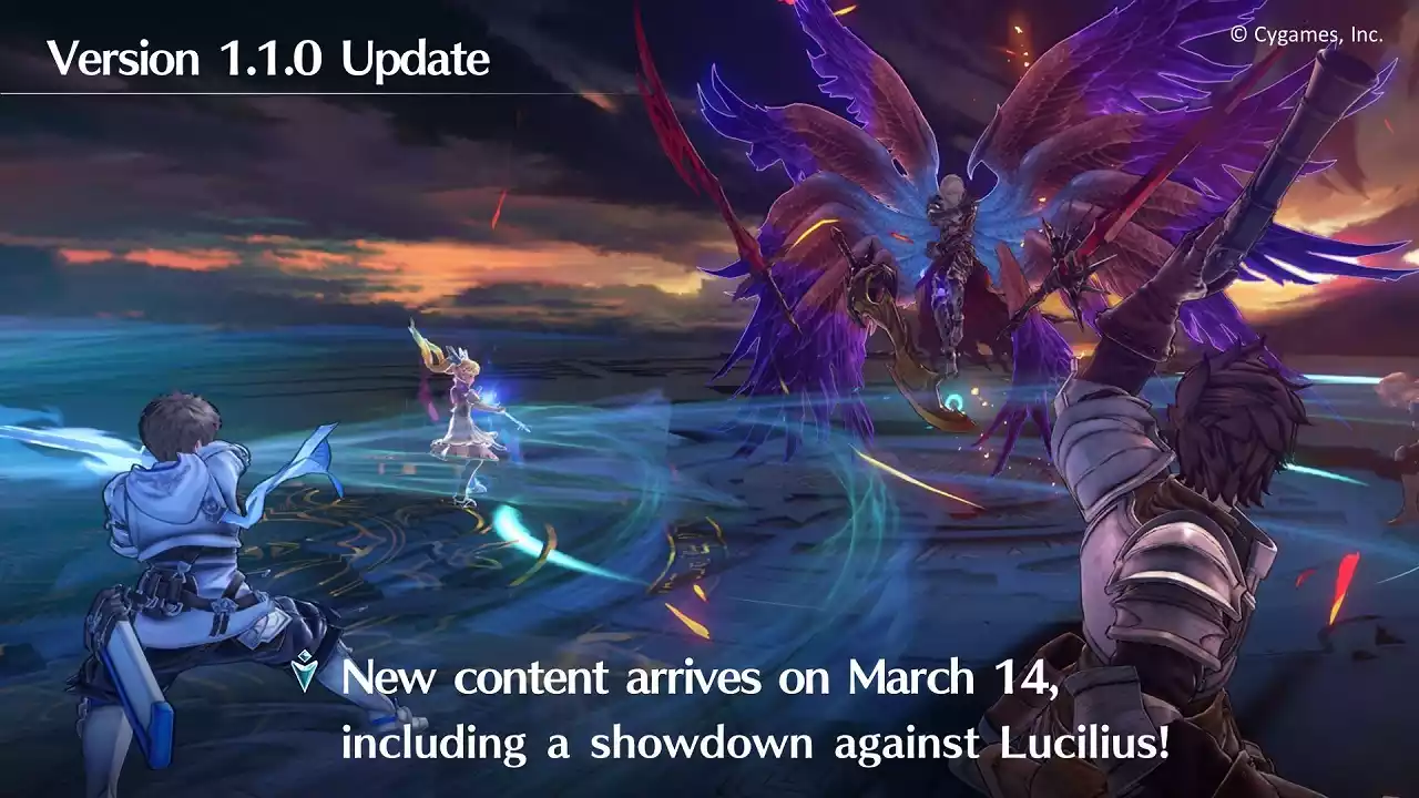Granblue Fantasy Relink ganhará atualização 1.1.0 em 14 de março com a batalha contra o chefe Lucilius