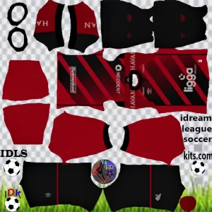 Kits Atualizados do Athletico Paranaense para Dream League Soccer 2024 Uniforme Titular