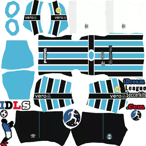 Kits Atualizados do Grêmio para Dream League Soccer 2024 Uniforme Titular