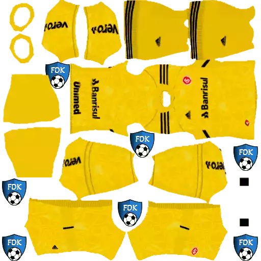 Kits Atualizados do Internacional para Dream League Soccer 2024 Uniforme Goleiro