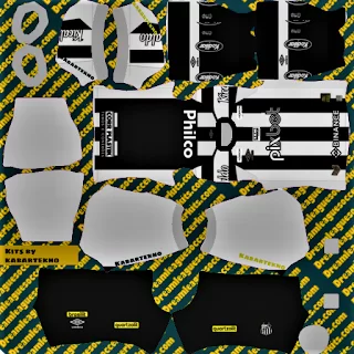 Kits Atualizados do Santos para Dream League Soccer 2024 Uniforme Titular