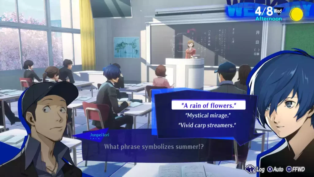 Persona 3 Reload Todas as respostas das aulas