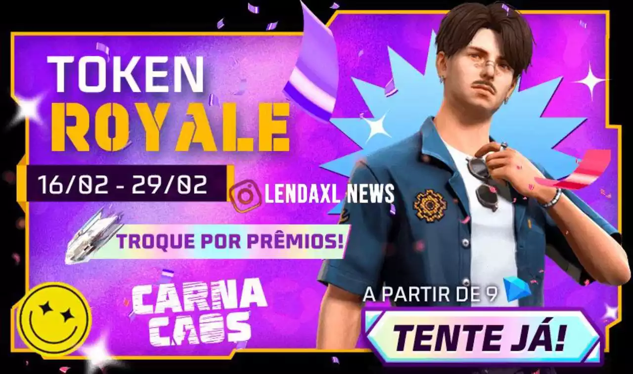 Token Royale Free Fire Conjunto Garoto Arrojado