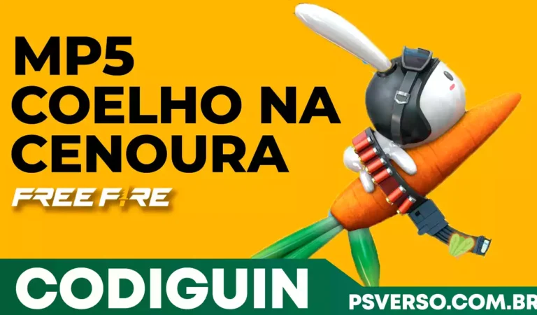 CODIGUIN FF: Código MP5 Coelho na Cenoura ativo de Páscoa