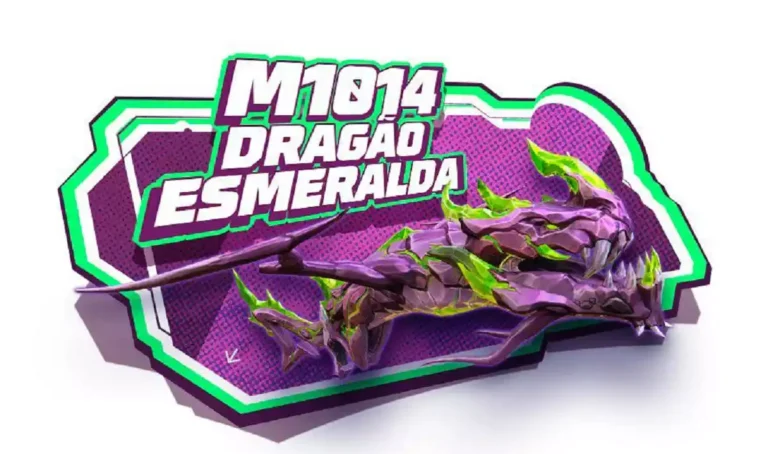 Escolha Royale Free Fire M1014 Dragão Esmeralda