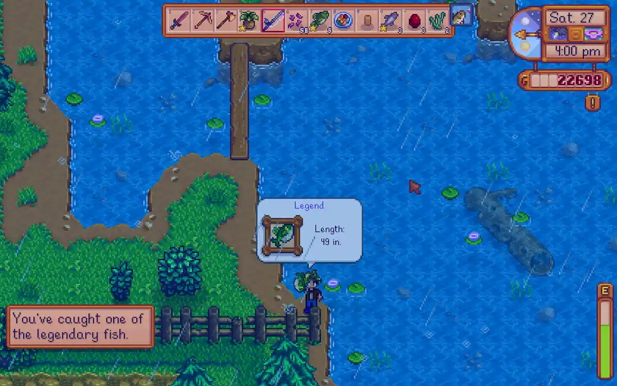 Onde pescar o peixe Lenda Stardew Valley Onde pescar o peixe Lenda Stardew Valley
