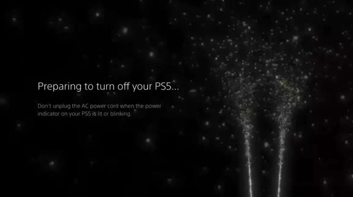 PS5 tem uma nova tela de desligamento