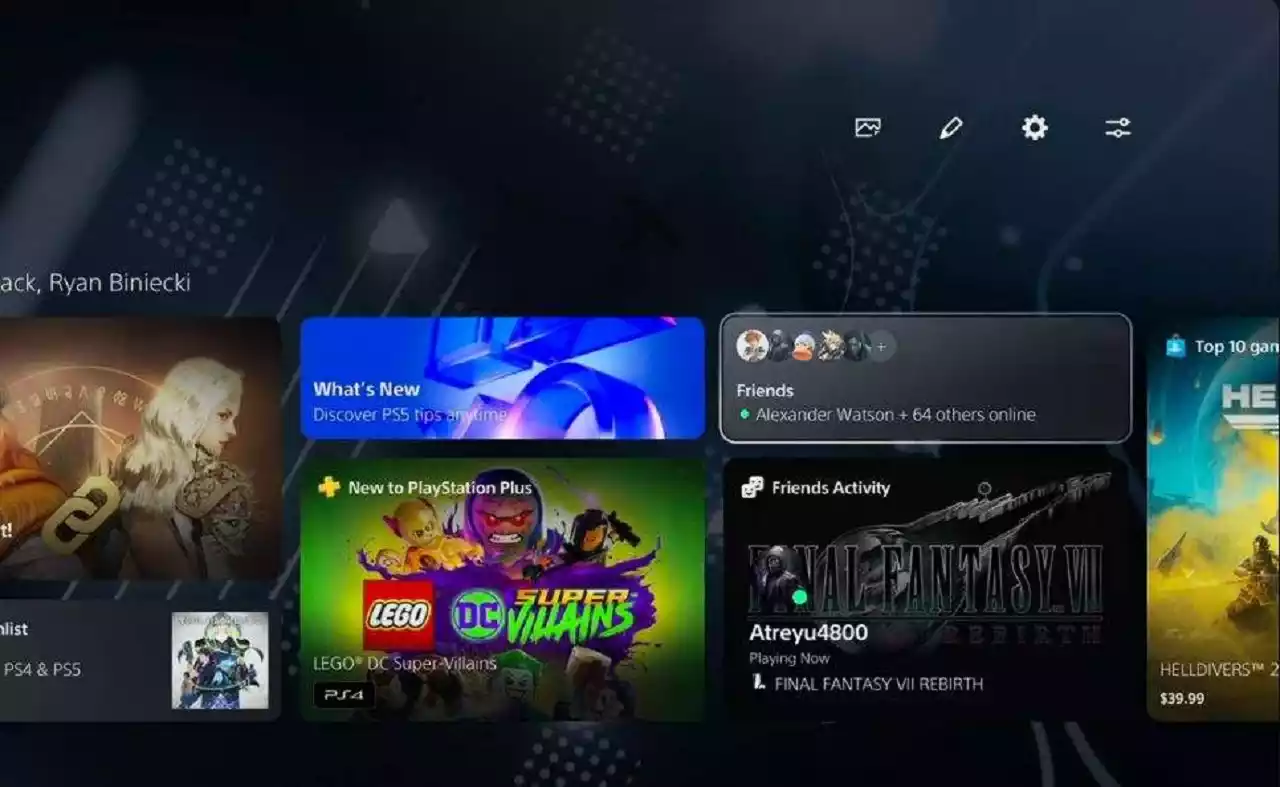 Sony testa nova guia Explorar no PS5 de alguns jogadores