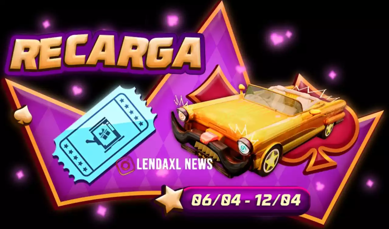 Evento de Recarga Free Fire Carro Esportivo Carruagem do Imperador
