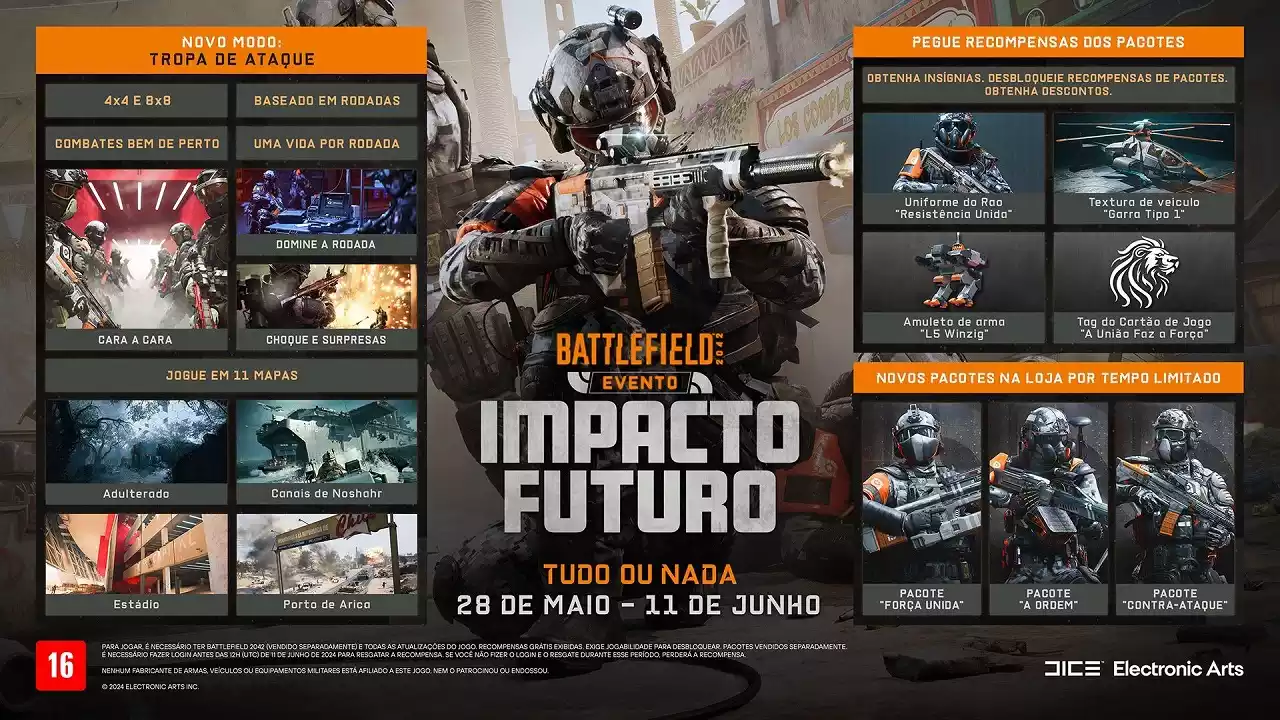 Battlefield 2042 ganhará evento Impacto Futuro em 28 de maio; Confira o trailer