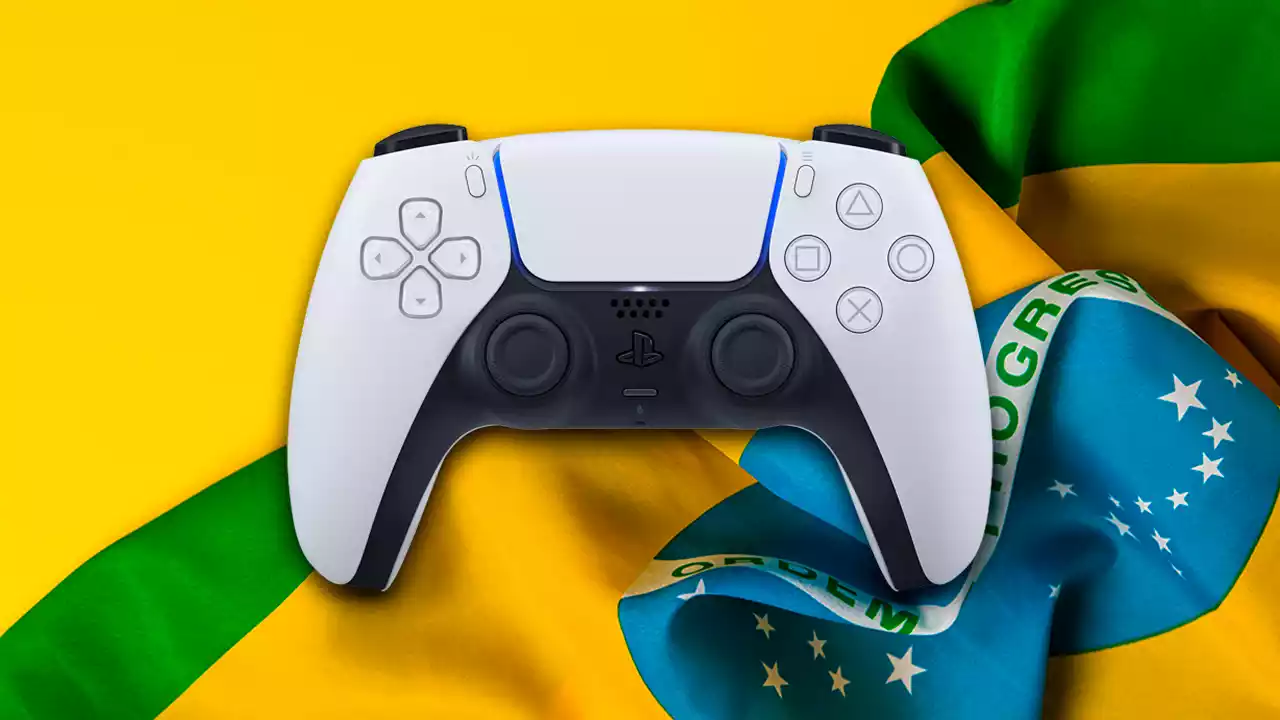 Controle DualSense PS5 Bandeira Brasil