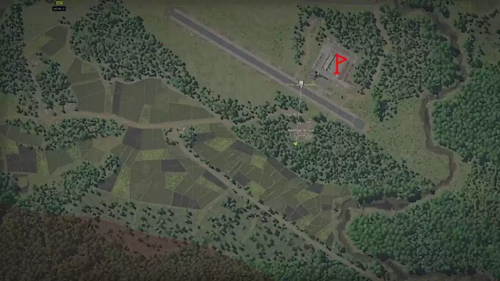 Localização do campo de aviação na Gray Zone Warfare