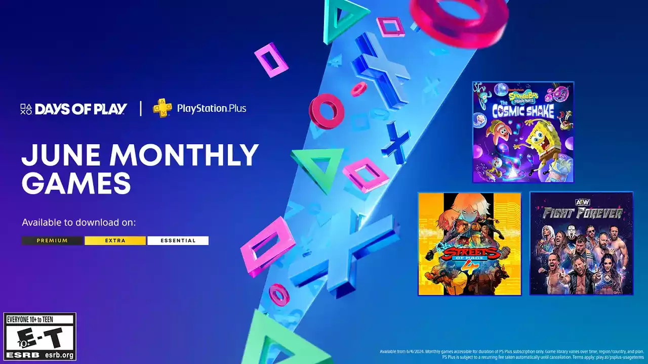Sony revela jogos da PS Plus Essential de Junho 2024; Catálogo de Jogos Bônus de PS2 e PS VR2