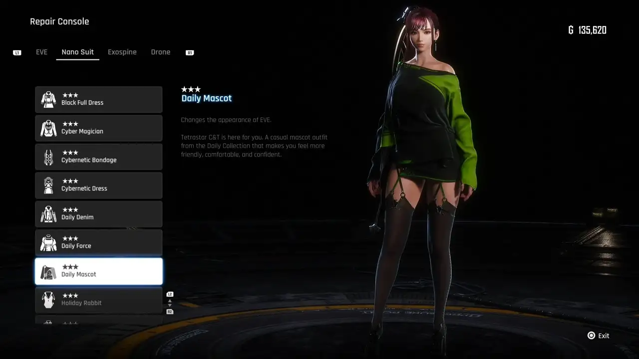 Stellar Blade outfit location Daily Mascot 2